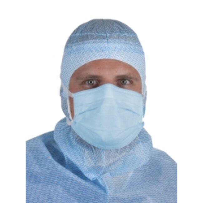 Evercare chirurgisch masker type IIR knooplinten blauw (50 stuks)