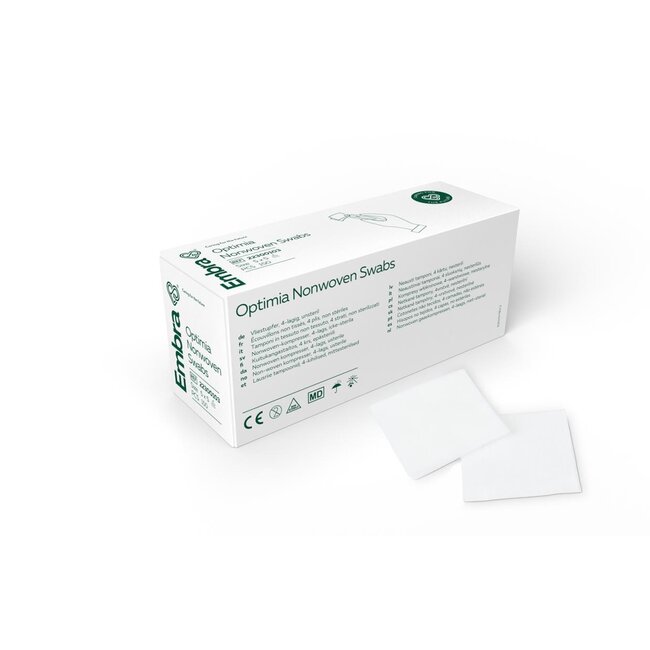 Embra Optimia nonwoven kompres 4L 5x5cm niet steriel 30g (150 stuks)