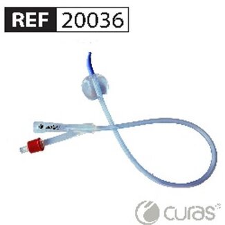 Curas Curas 100% silicone Tiemann catheters, 18Fr/Ch, 10ml, 2-weg, 40cm (20 stuks)