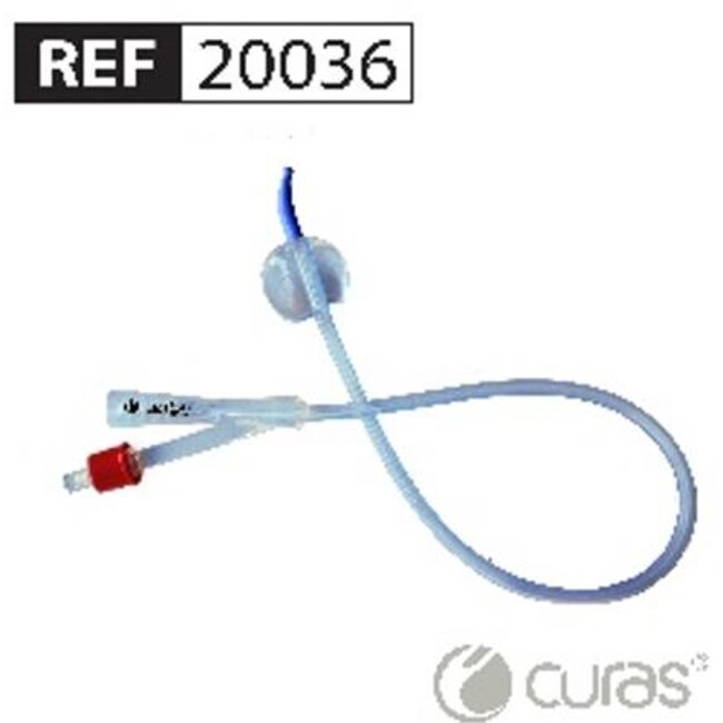 Curas 100% silicone Tiemann catheters CH18