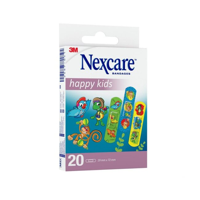 3M Nexcare Happy Kids Pleisters, 19 x 72 mm, 20/Verpakking