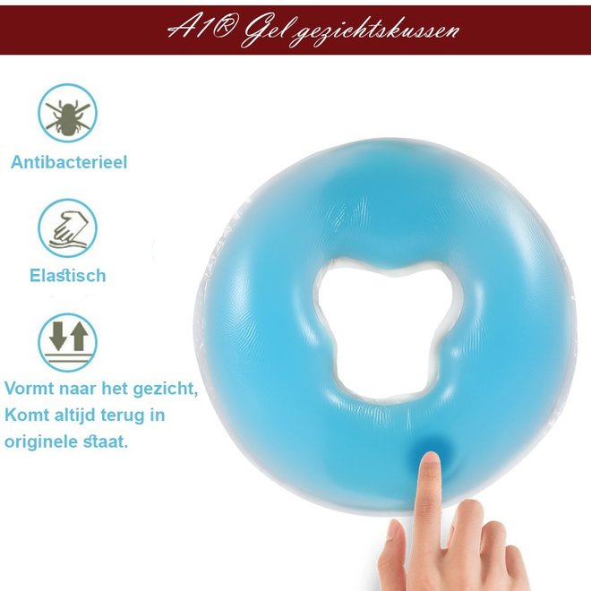 Gel Facial Cushion silicone blue round