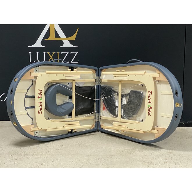 folding massage table Bestwood Oval de luxe agate blue