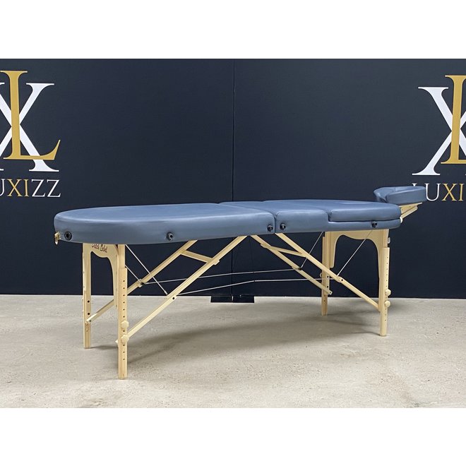 folding massage table Bestwood Oval de luxe agate blue