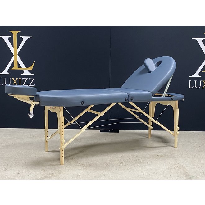 klappbare Massageliege Bestwood Oval de luxe achatblau