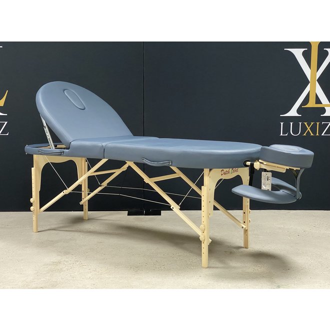 folding massage table Bestwood Oval de luxe agate blue