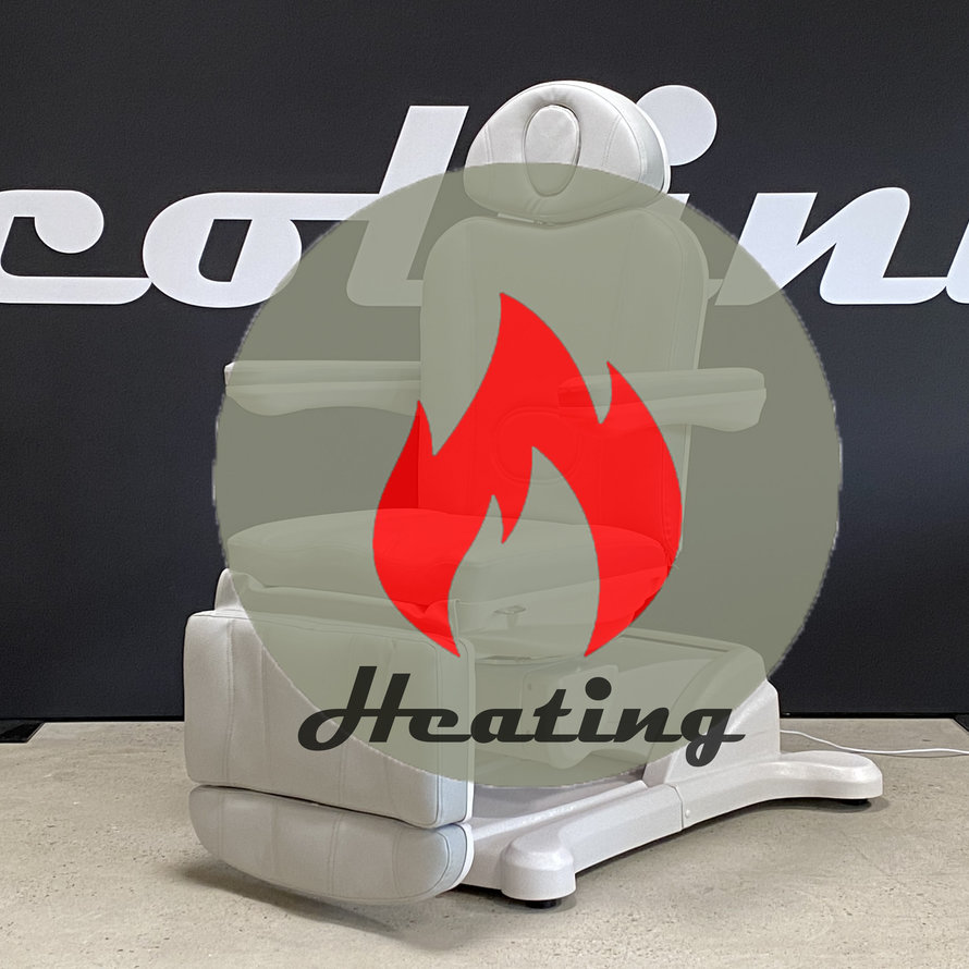 Treatment chair with heating