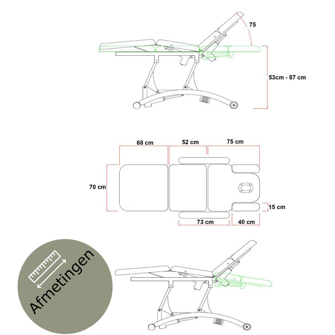 Behandlungsliege Hilow Pro Deluxe