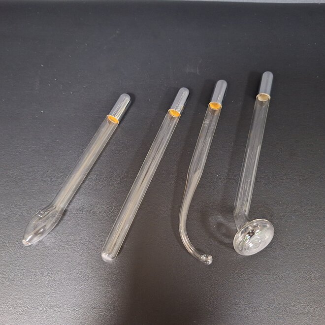 Glass electrode set for high frequency handpiece