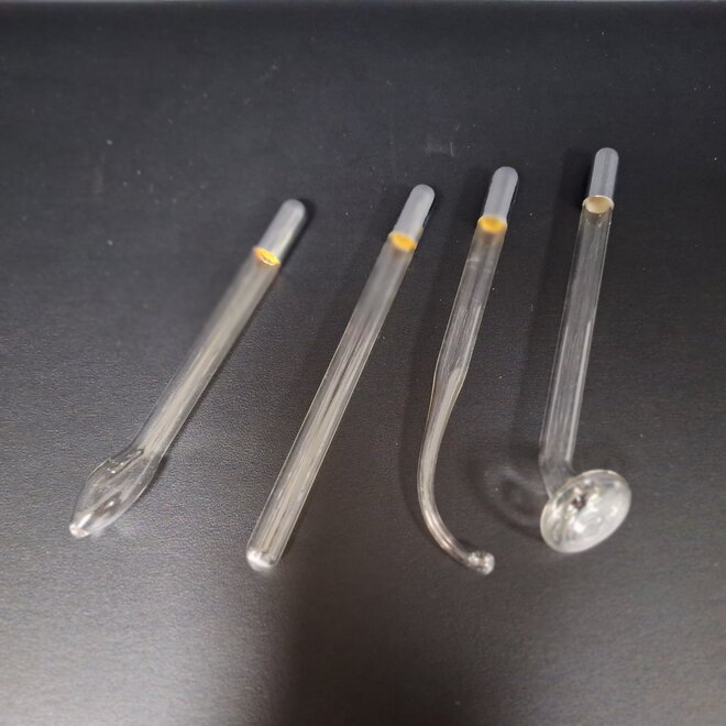 Glass electrode set for high frequency handpiece