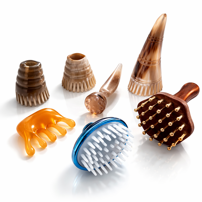 HeadSpa Spa Kamm Set – 7-teilig | Für japanisches Headspa