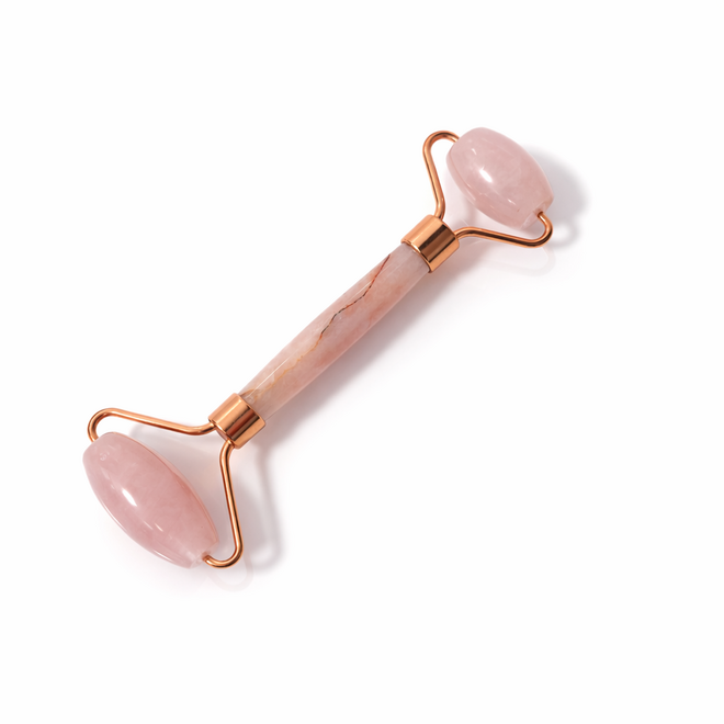 Rose Quartz Roller + Gua Sha - Anti Rimpels - Gezicht Massage