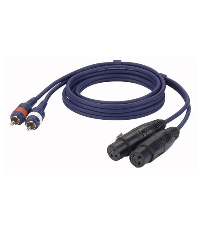 DAP DAP FL25 - 2 RCA Male > 2 XLR female 3P kabel 1,5 meter