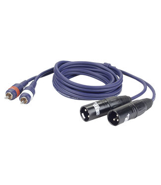 DAP DAP FL26 - 2x RCA male - XLR 3P male kabel 3meter