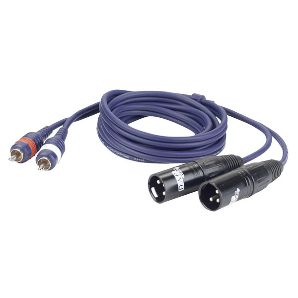DAP FL26 - 2x RCA male - XLR 3P male kabel 3meter