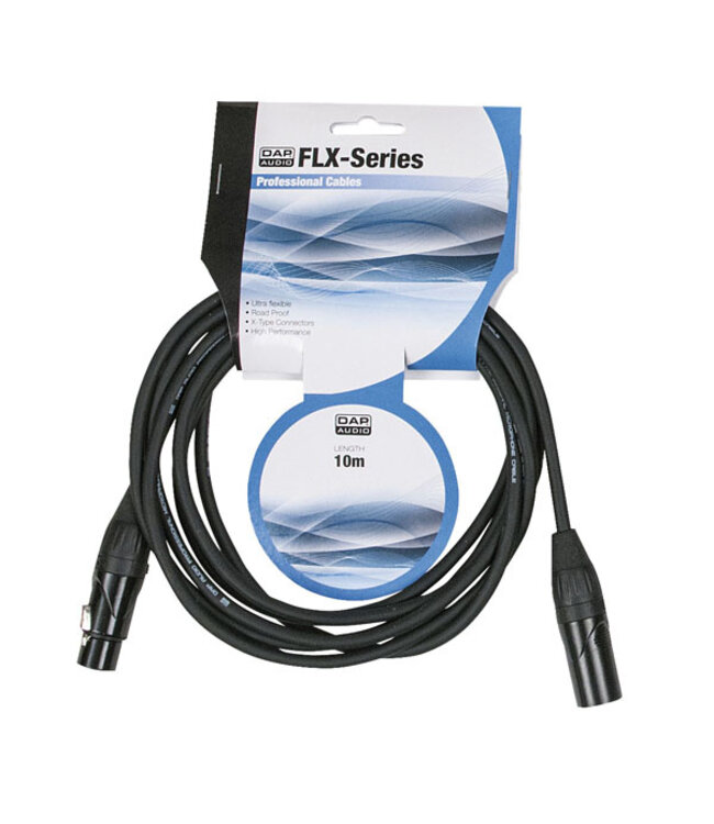 DAP DAP FLX01- bal. XLR male 3 p. > XLR female 3 p. XLR kabel 10 meter