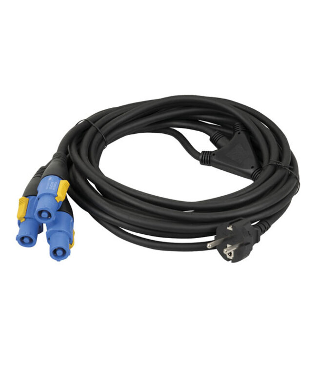 DAP Schuko to Neutrik Powercon splitter 3 way