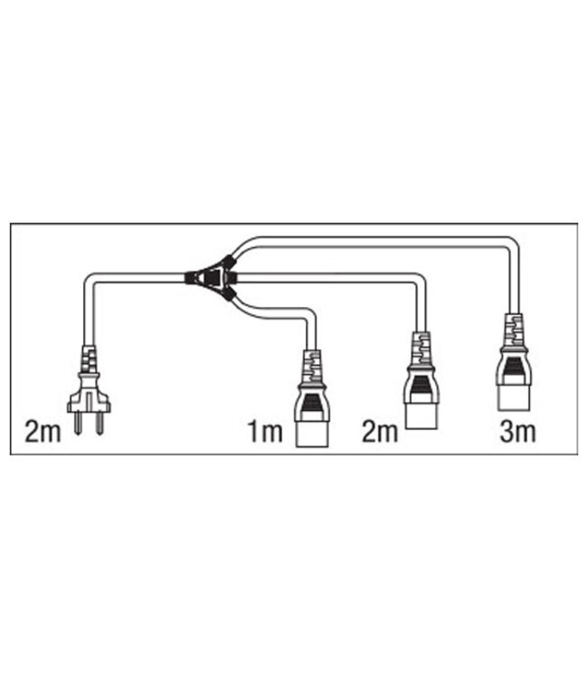 DAP Schuko to IEC splitter 3 way MKII