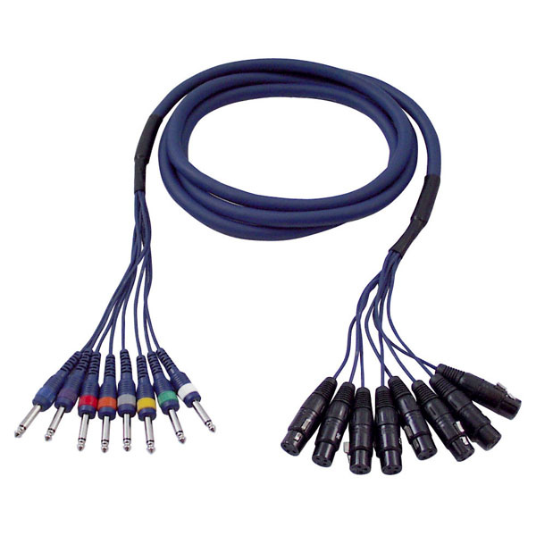 DAP DAP FL61 - 8 XLR female 3P > 8 Jack mono 6 meter