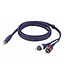 DAP FL30 aux kabel - stereo mini Jack > 2 RCA Male L/R 6 meter