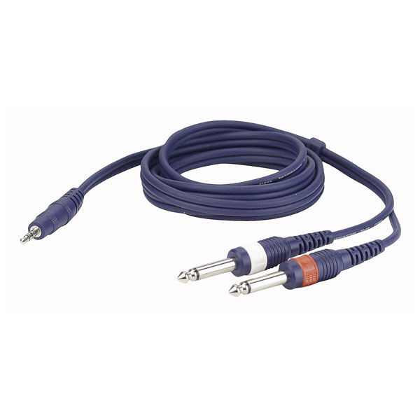 DAP FL31 aux kabel - stereo mini Jack > 2 mono Jack L/R 3 m