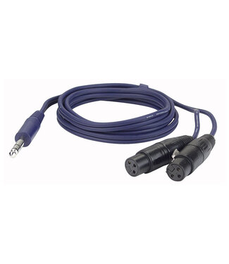 DAP FL37 aux kabel - 2x XLR female -> jack stereo 1,5 meter