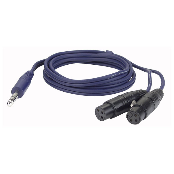 DAP FL37 aux kabel - 2x XLR female -> jack stereo 1,5 meter