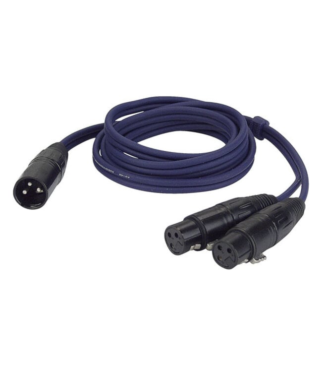 DAP DAP FL39 - gebalanceerde XLR male 3 pins > 2x XLR female 3 pins 1,5 meter