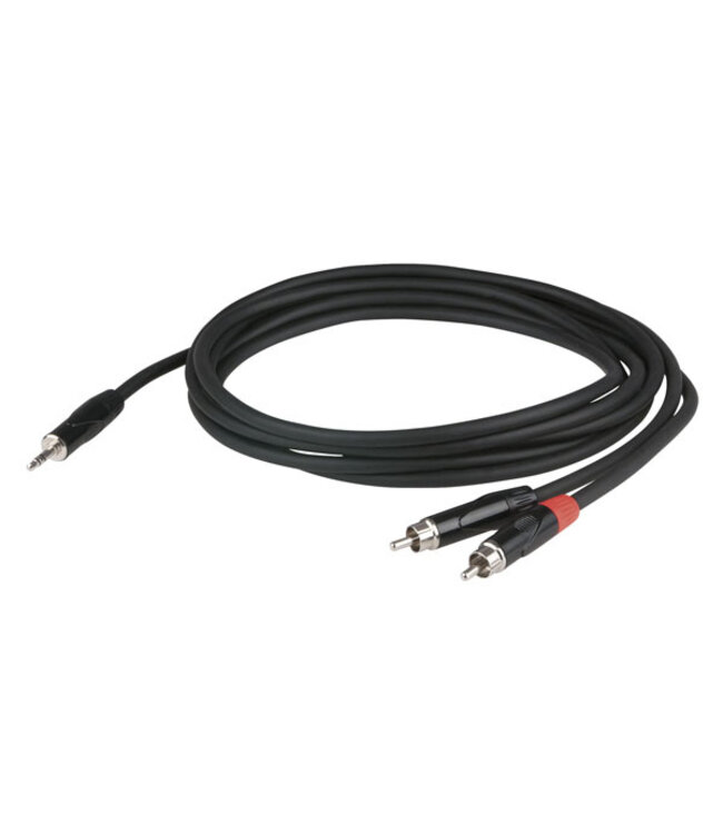 DAP DAP FLX30 - Stereo mini jack > 2 RCA Male 1,5 m met verzonken jack