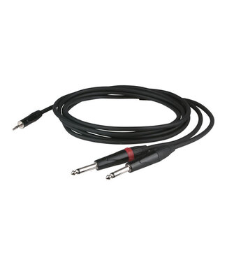 DAP DAP FLX31 - stereo mini Jack > 2 mono Jack L/R 3 m met verzonken jack 6 m met verzonken jack