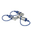 Showtec CO2 3/8 Q-Lock 2-way combiner