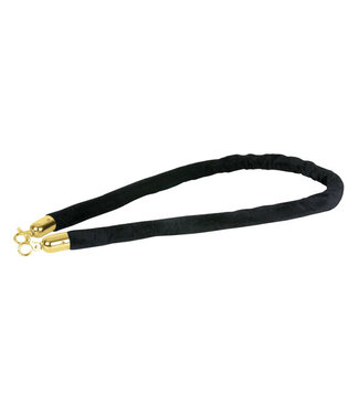 Showgear Showgear Velvet Rope Gold Hook Zwart