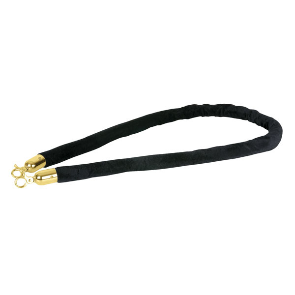 Showgear Showgear Velvet Rope Gold Hook Zwart