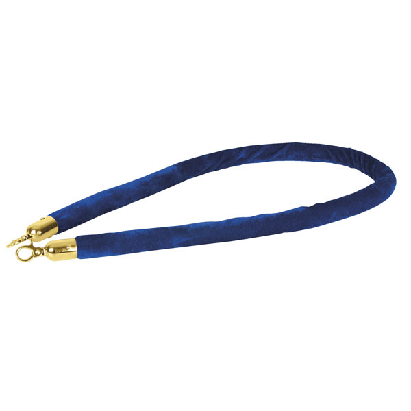 Showgear Showgear Velvet Rope Gold Hook blauw