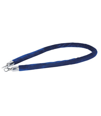 Showgear Showgear Velvet Rope Silver Hook Blauw