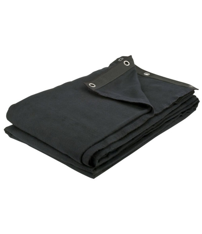 Showgear Dekomolton Backdrop Zwart 400 x 300 cm