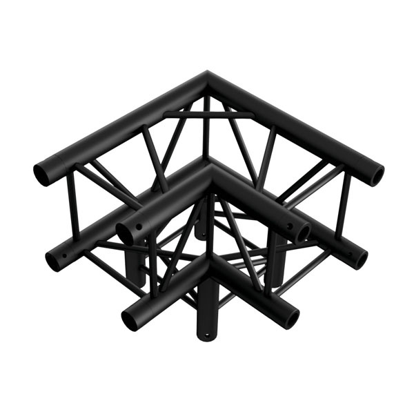 MILOS Milos Corner 3-way 90° ZWART, Pro-30 vierkante F-truss