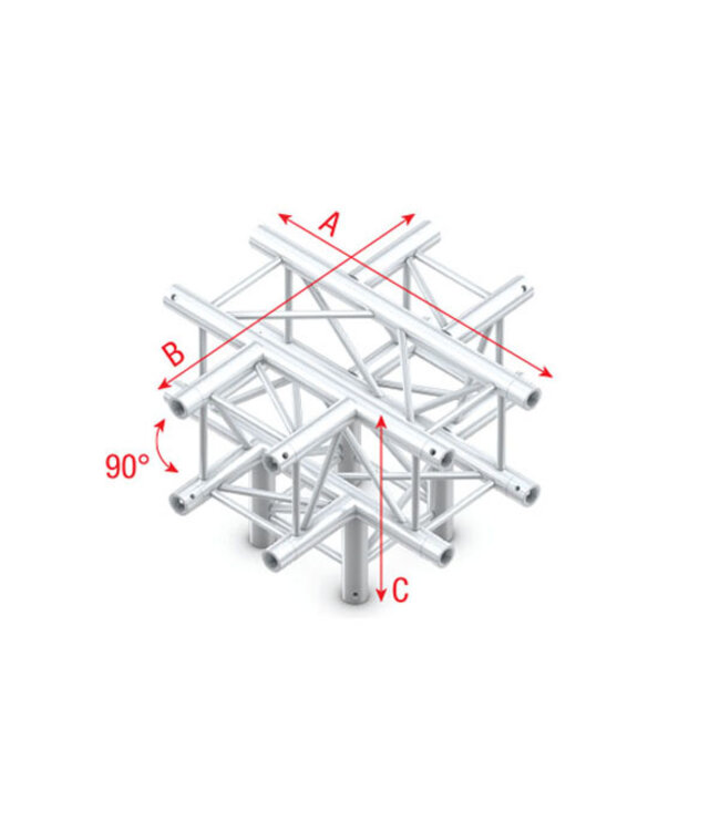 Milos Cross + Down 5-way Pro-30 vierkante F-truss