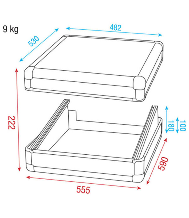 Showgear 19" Live mixer case Value Line