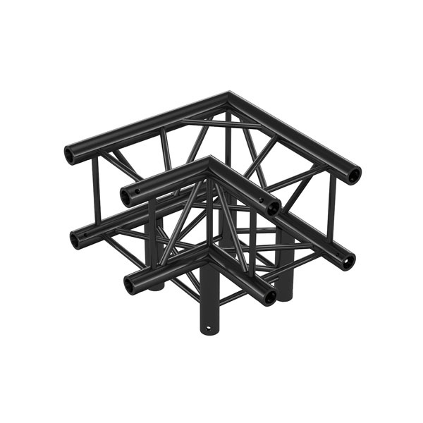 MILOS Milos Corner 3-way 90° Pro-30 vierkante G Truss zwart