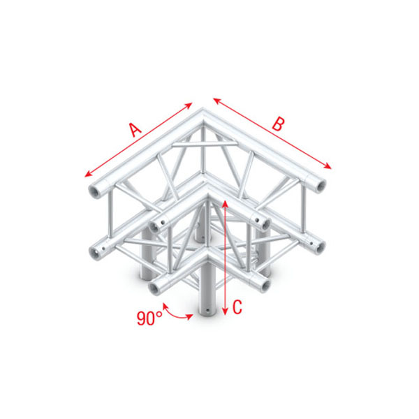 MILOS Milos Pro-30 Square P Truss - Corner 3-way 90