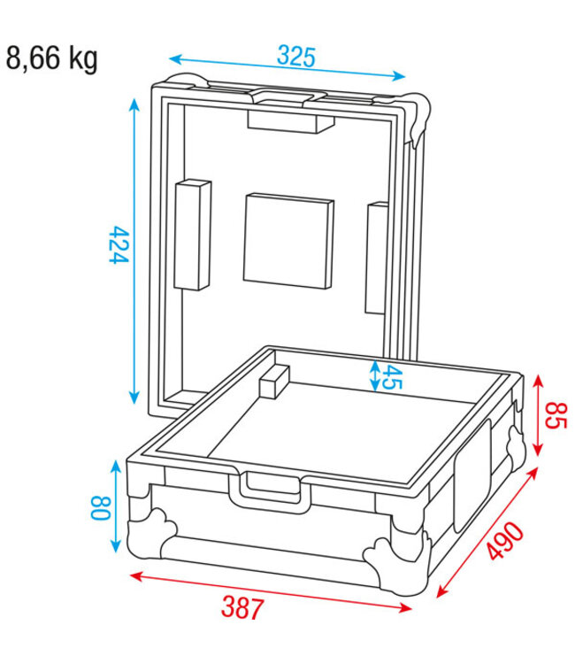 Showgear Case for Pioneer/Technics mixer