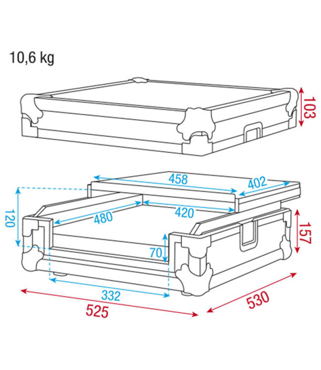 Showgear Universal case 2ch dj controll