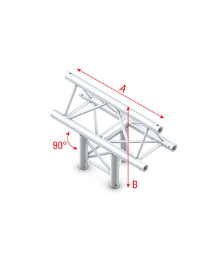 MILOS Milos Pro-30 Triangle F Truss - T-Cross vertical 3-way, apex up - 71 cm