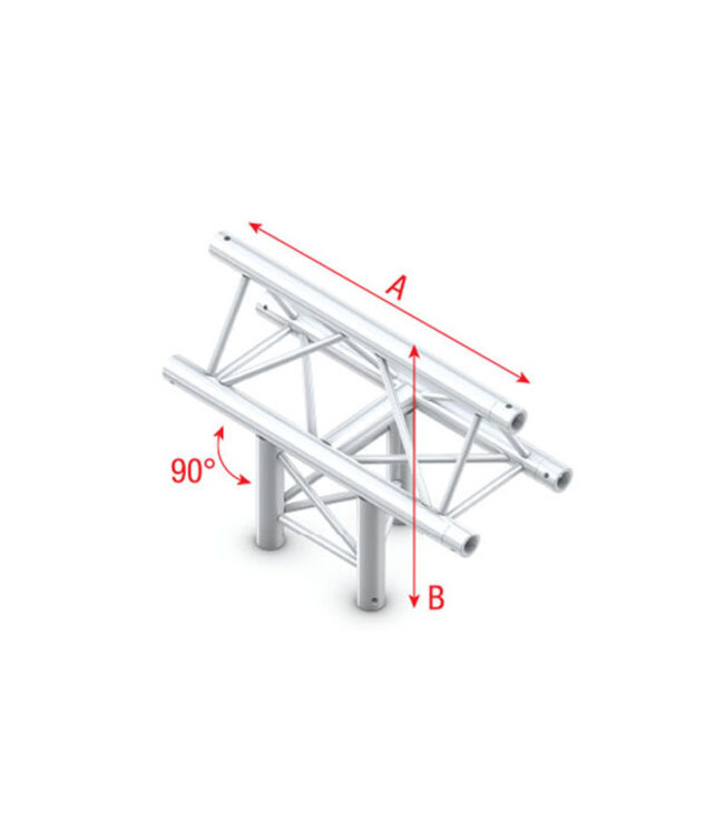 Milos Pro-30 Triangle F Truss - T-Cross vertical 3-way, apex up - 71 cm