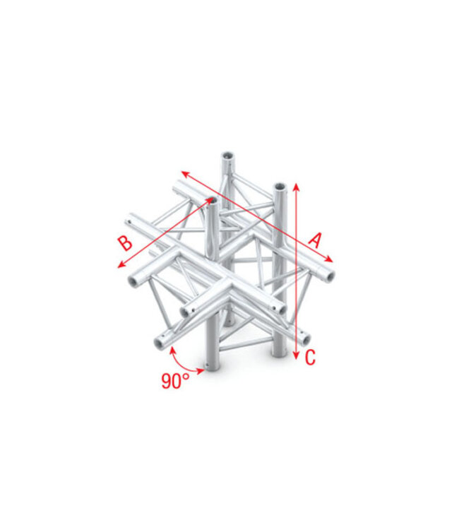 Milos Pro-30 Triangle F Truss - T-Cross + up/down 5-way - 71 cm