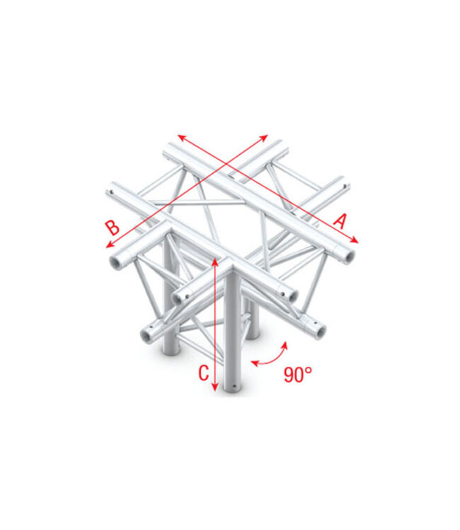 Milos Pro-30 Triangle F Truss - Cross + down 5-way, apex down - 71 cm