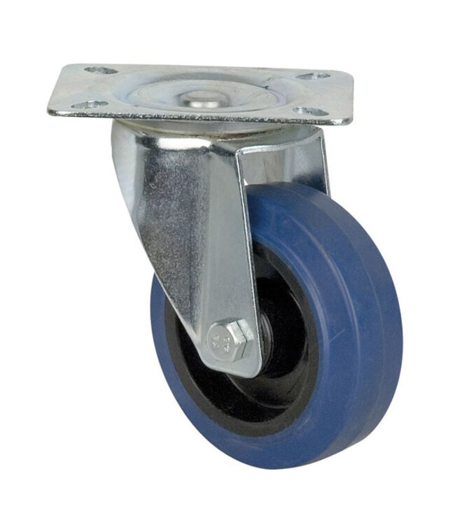 Showgear Showgear Swivel Blue Wheel 100 mm zonder rem