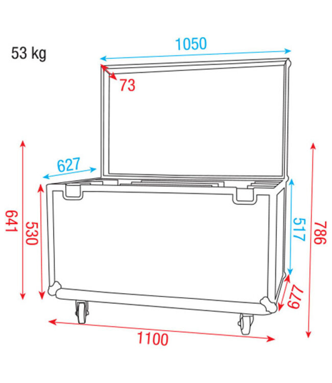 Showtec Case for 8x Sunstrip Active