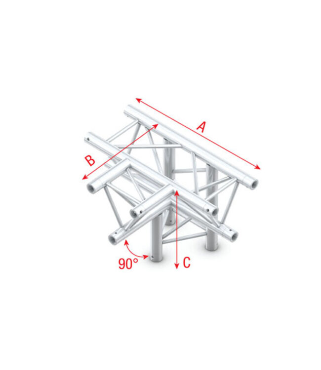 Milos Pro-30 Triangle G Truss - T-Cross + down, 4-way - 71 cm